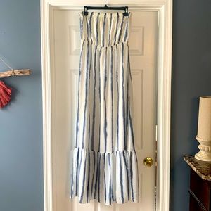 Sheer maxi with lining 51” long.   Tube dress